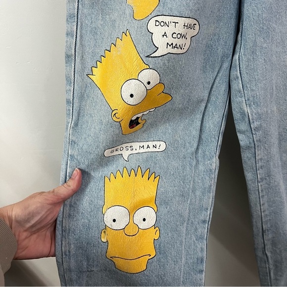 Vintage Stickshift Jou Jou Bart Simpson Jeans - Picture 6 of 13